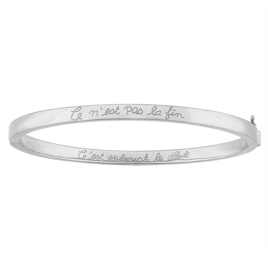 a silver bangle on a white background #color_silver