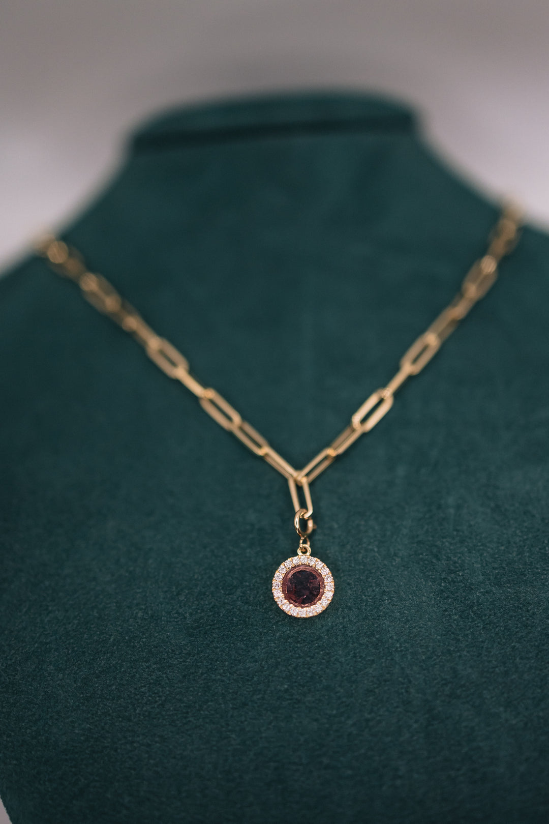 Ember Halo Charm Necklace