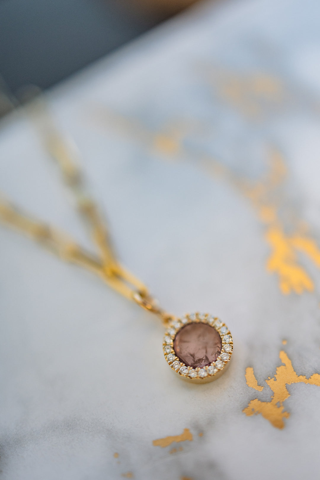 Ember Halo Charm Necklace