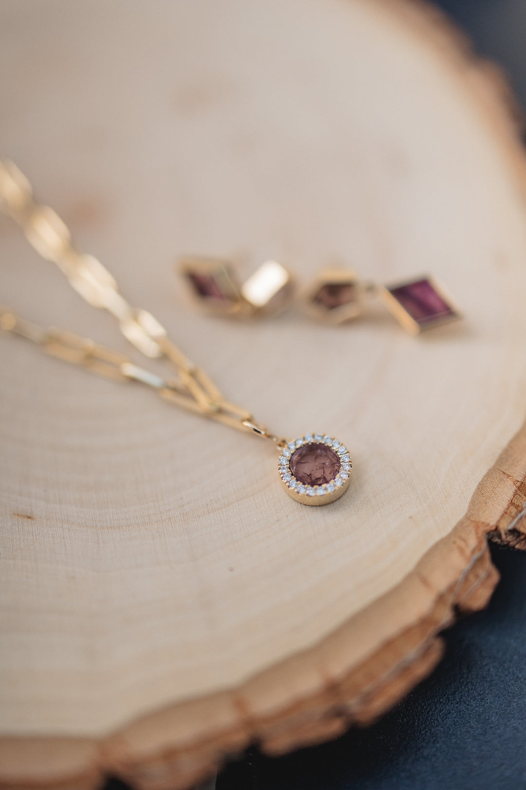 Ember Halo Charm Necklace