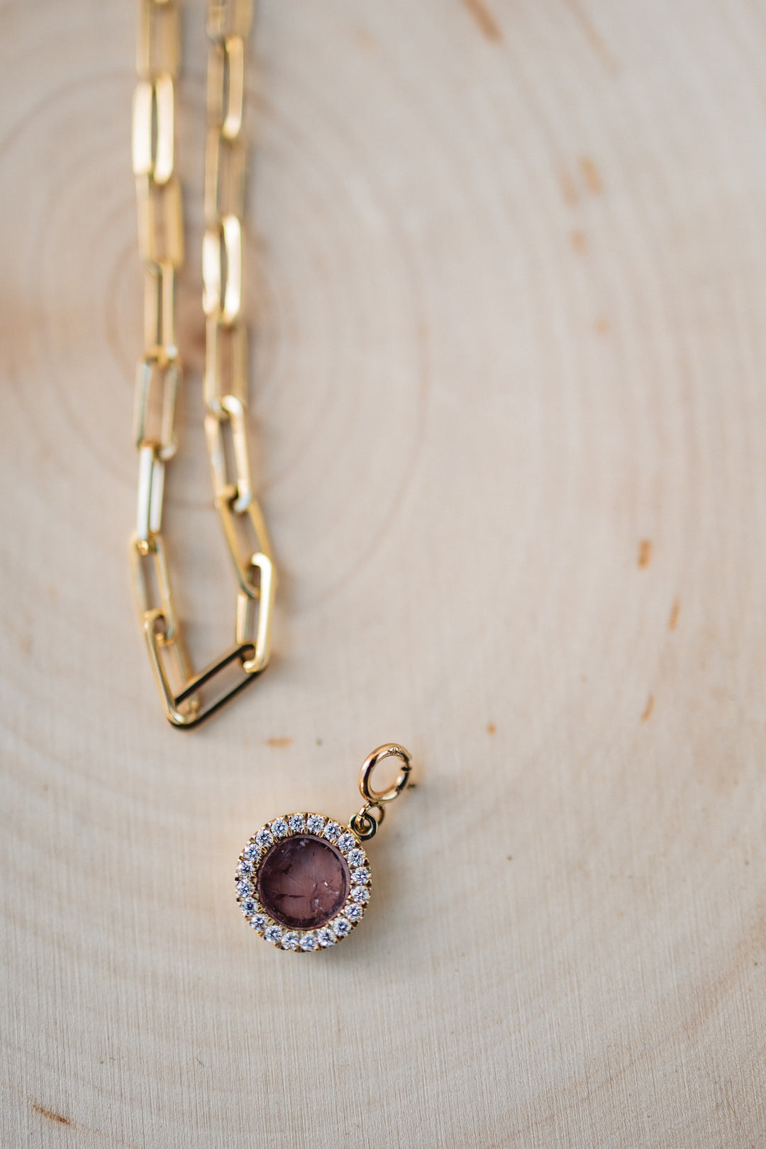 Ember Halo Charm Necklace