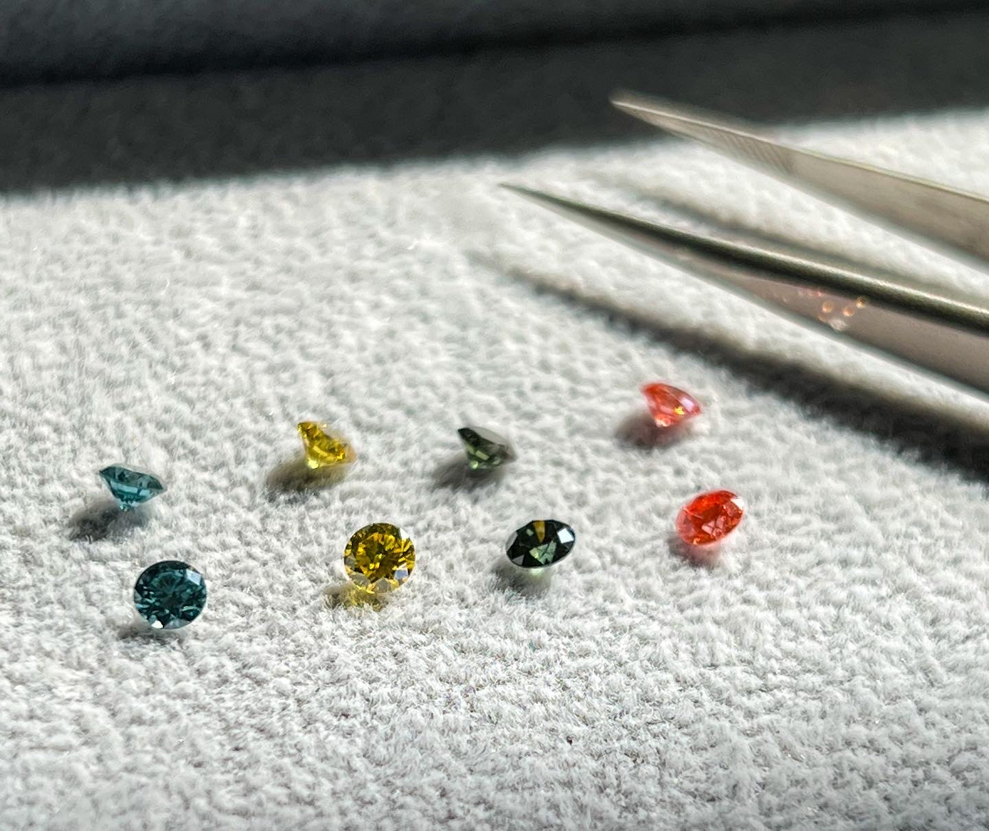 Lab Created Colored Diamond Studs